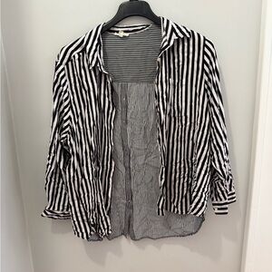 Jane and Delancey Monochrome Striped Top